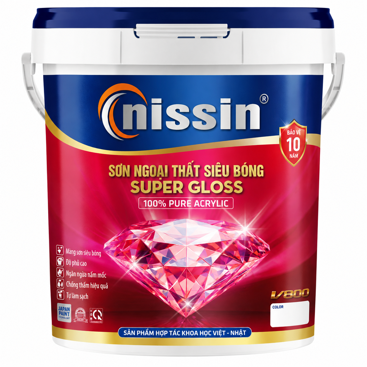 Sơn ngoại thất cao cấp siêu bóng V800